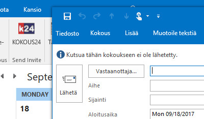 Kokous24 Calendar for Outlook